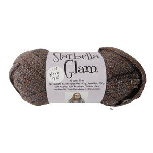 Premier Starbella Glam Yarn brown/blue Metallic 33yds